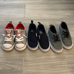 Set of 3 size 9 converse and Vans shoes